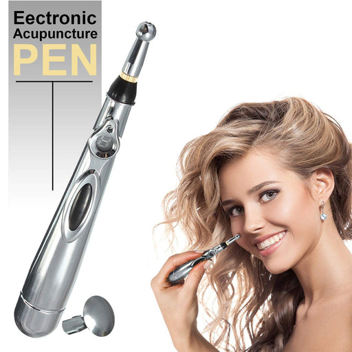Electronic Laser Acupuncture Pen with 5 Massage Head Function - TheGadgetsGround