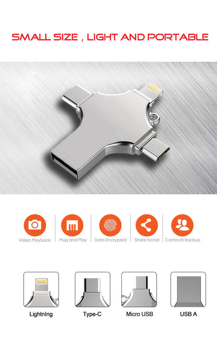 3 in 1 USB Flash Drive Memory Stick - TheGadgetsGround